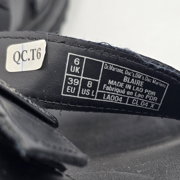 Dr. 'Doc' Martens Blaire Black Leather Sandals, Women's Size 8 - Picture 11 of 16